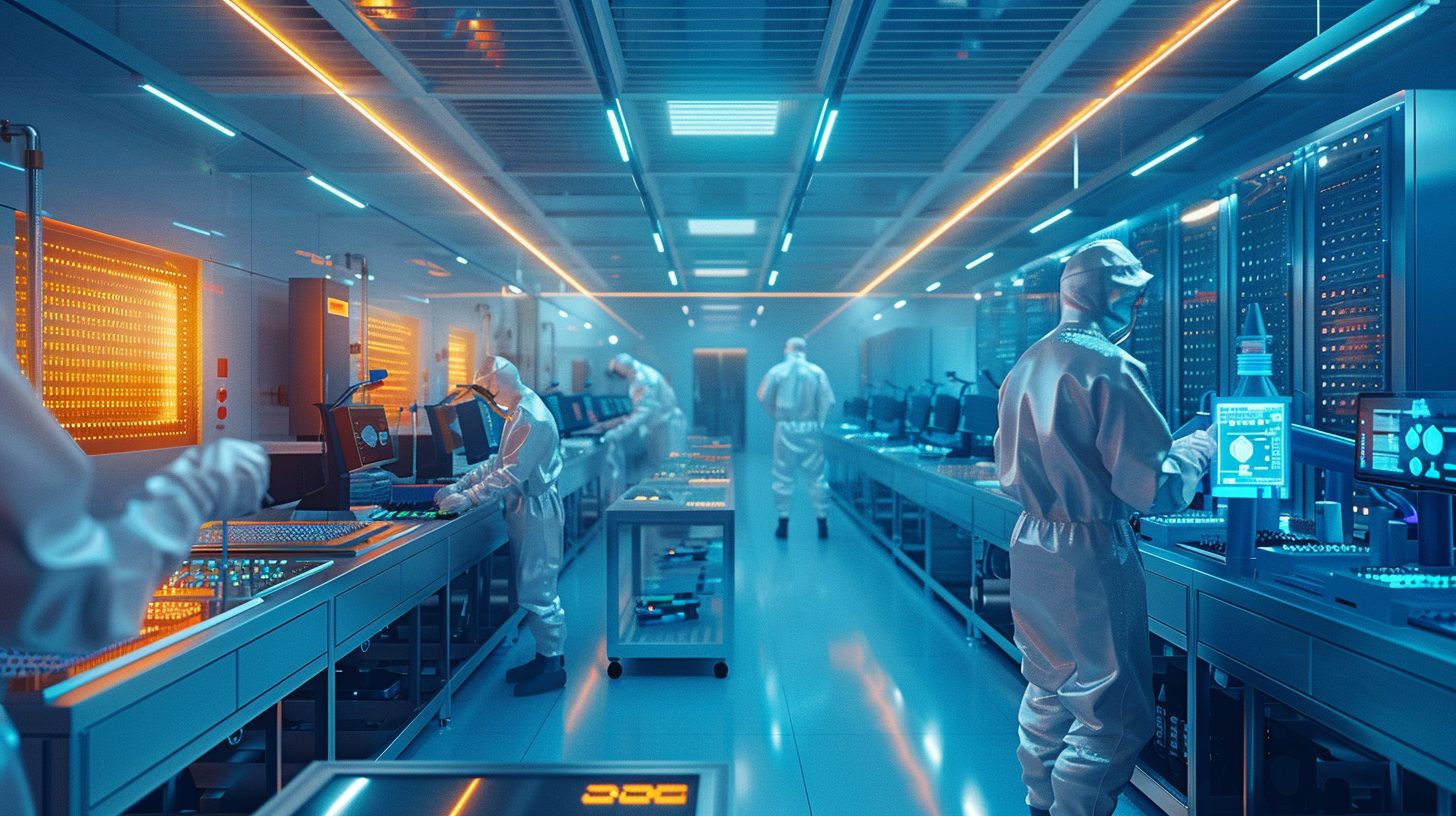 ASML cleanroom met technici aan het werk
